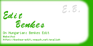 edit benkes business card